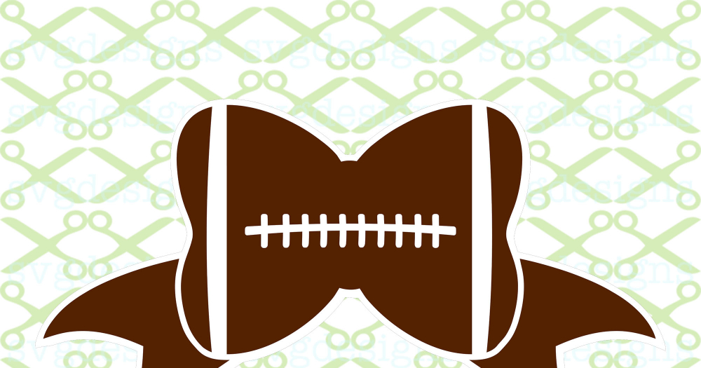 Football Bow, Football SVG Cricut & Silhouette Files SVG DXF EPS PNG