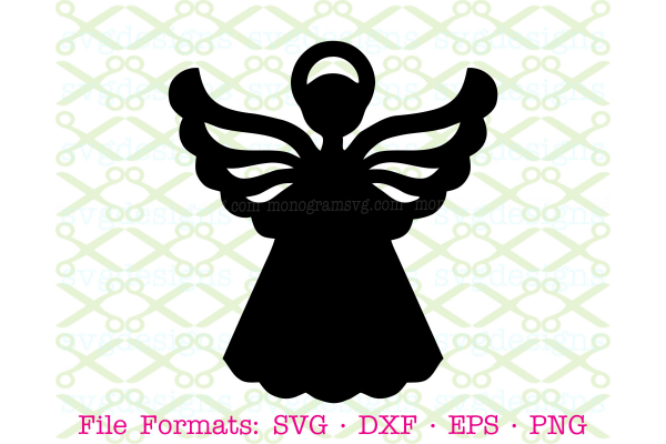 ANGEL STENCIL SVG FILE, ANGEL SILHOUETTE