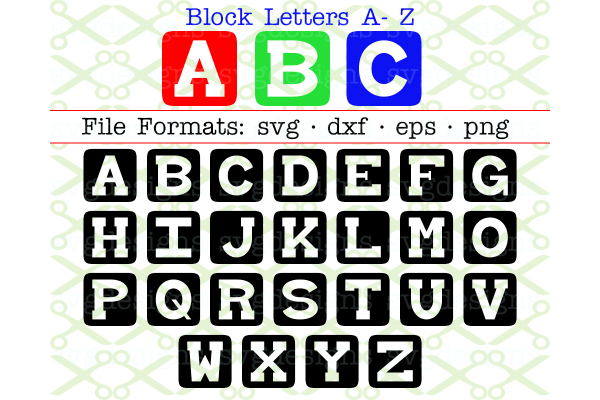 BABY BLOCKS SVG FONT LETTERS
