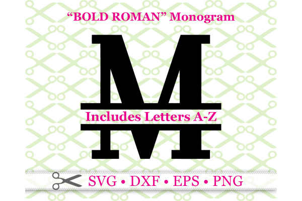 BOLD ROMAN SPLIT LETTER MONOGRAM