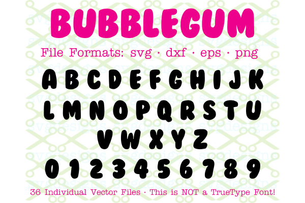 BUBBLEGUM SVG FONT