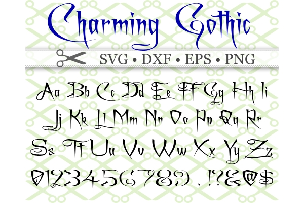 CHARMING Font, SVG FONT, Gothic Font