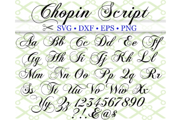CHOPIN SCRIPT SVG FONT