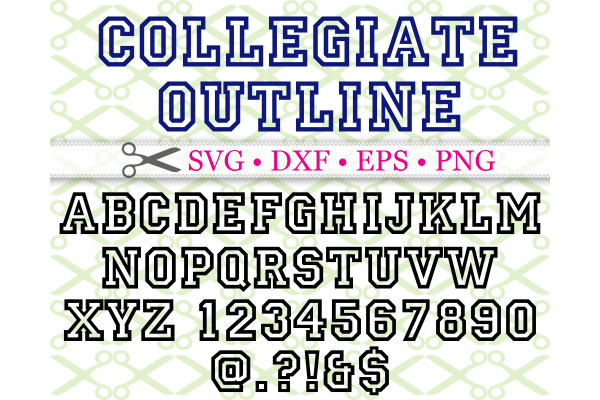COLLEGIATE FONT SVG FILES