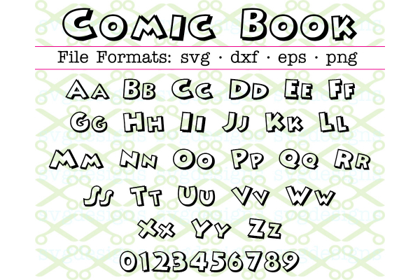 COMIC BOOK FONT SVG