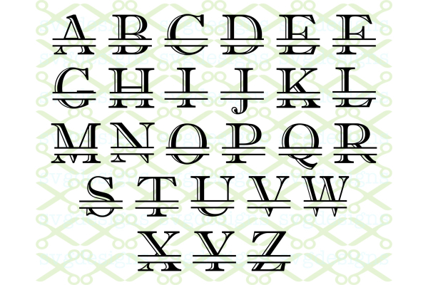 DECO SPLIT MONOGRAM SET