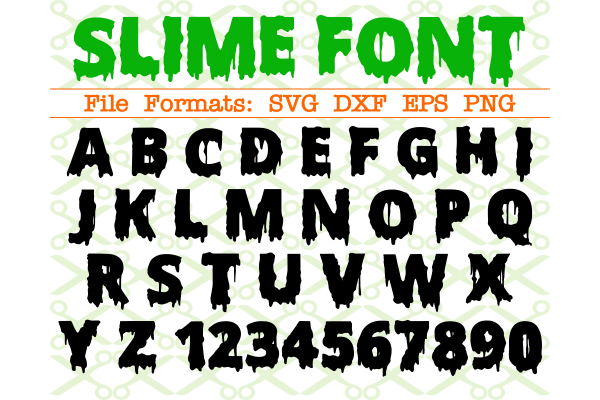 SLIME FONT, Halloween Font SVG File