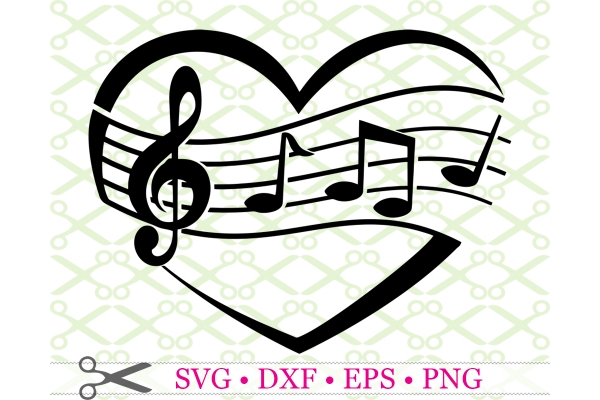 MUSICAL HEART SVG