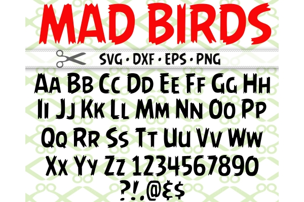MAD BIRDS SVG FONT