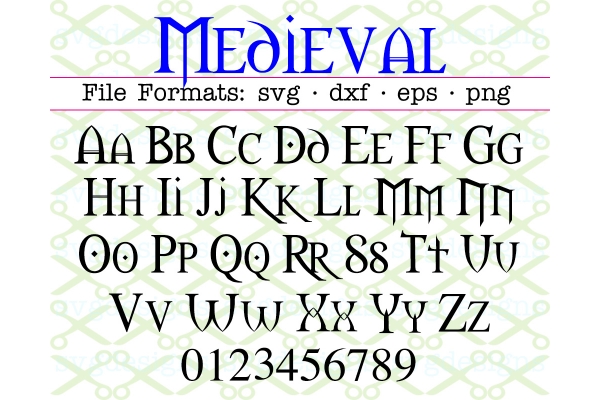 MEDIEVAL SVG FONT, Gothic Font
