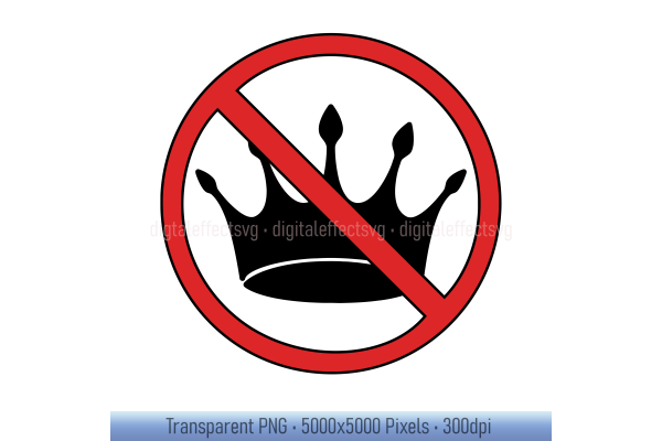 NO KINGS DAY SVG