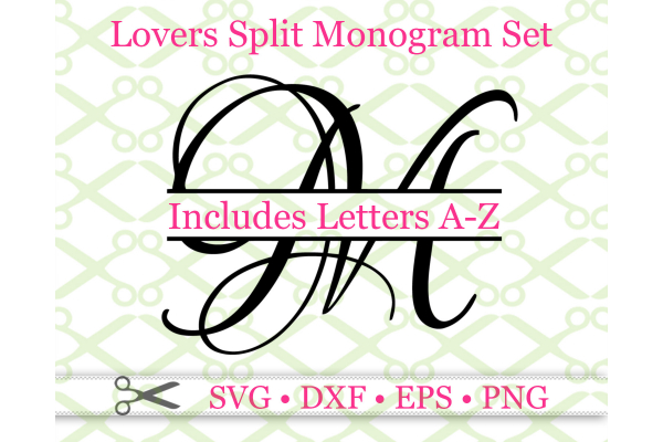 LOVERS SPLIT LETTER MONOGRAM SET