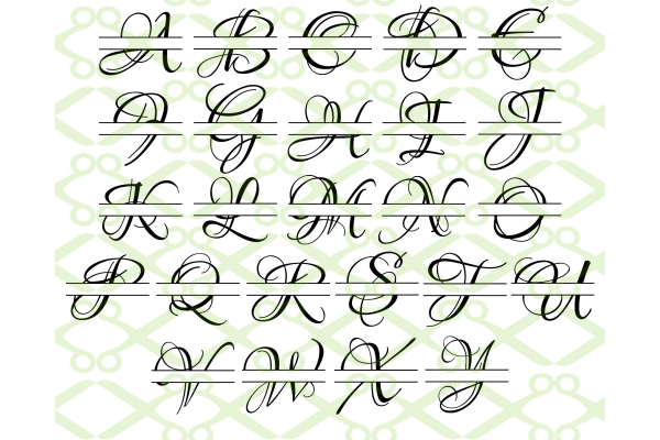 LOVERS SPLIT LETTER MONOGRAM SET