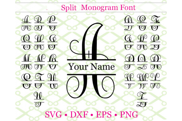 Fancy Grapevines Split Letter Set