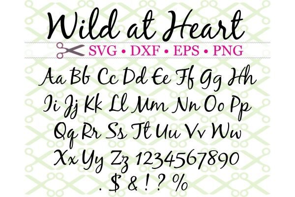 WILD AT HEART SCRIPT SVG FONT