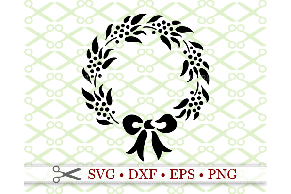 CHRISTMAS WREATH STENCIL SVG FILE