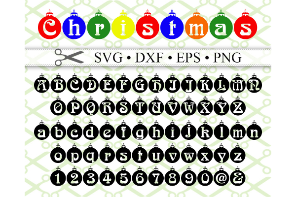CHRISTMAS BULBS MONOGRAM SVG FONT