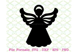ANGEL STENCIL SVG FILE, ANGEL SILHOUETTE