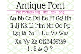 ANTIQUE FONT SVG