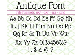 ANTIQUE FONT SVG