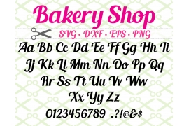 BAKERY SHOP SVG FONT BAKERY SHOP SVG FONT