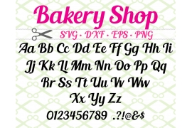 BAKERY SHOP SVG FONT