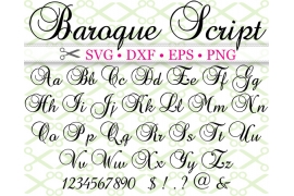 BAROQUE SCRIPT SVG FONT BAROQUE SCRIPT SVG FONT