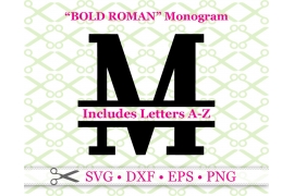 BOLD ROMAN SPLIT LETTER MONOGRAM BOLD ROMAN SPLIT LETTER MONOGRAM