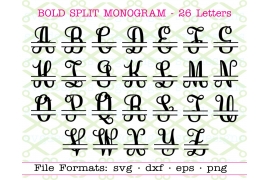BOLD SPLIT LETTER MONOGRAM SET BOLD SPLIT LETTER MONOGRAM SET