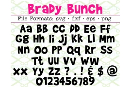 BRADY BUNCH FONT SVG FILES BRADY BUNCH FONT SVG FILES