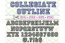 COLLEGIATE FONT SVG FILES