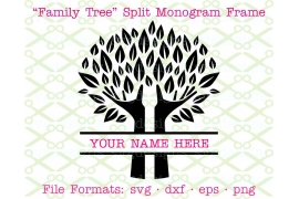 FAMILY TREE SVG SPLIT FRAME