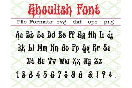 GHOULISH HALLOWEEN SVG FONT GHOULISH HALLOWEEN SVG FONT