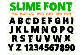 SLIME FONT, Halloween Font SVG File