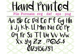 HAND PRINTED SVG FONT