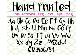 HAND PRINTED SVG FONT HAND PRINTED SVG FONT