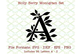 HOLLY MONOGRAM SVG FILES - Monogram SVG HOLLY MONOGRAM SVG FILES - Monogram SVG
