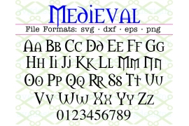 MEDIEVAL SVG FONT, Gothic Font MEDIEVAL SVG FONT, Gothic Font
