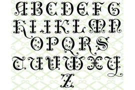 ANTIQUE SCROLL MONOGRAM SVG FONT