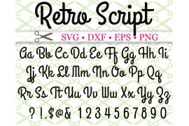 RETRO SCRIPT SVG FONT