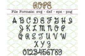 ROPE LETTERS SVG FONT ROPE LETTERS SVG FONT