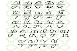 LOVERS SPLIT LETTER MONOGRAM SET