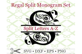 REGAL SPLIT MONOGRAM SVG REGAL SPLIT MONOGRAM SVG