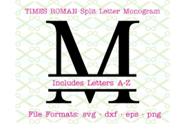 TIMES NEW ROMAN SPLIT LETTER MONOGRAM TIMES NEW ROMAN SPLIT LETTER MONOGRAM