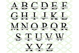 TIMES NEW ROMAN SPLIT LETTER MONOGRAM