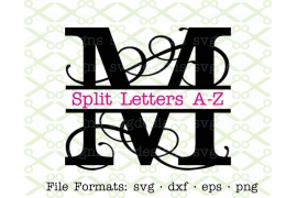 FLOURISH SPLIT LETTER MONOGRAM SET