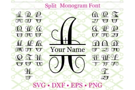 Fancy Grapevines Split Letter Set Fancy Grapevines Split Letter Set