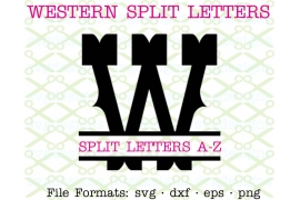 WESTERN SPLIT LETTER MONOGRAM