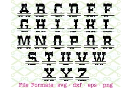 WESTERN SPLIT LETTER MONOGRAM