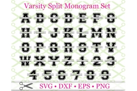VARSITY SPLIT LETTER MONOGRAM SET VARSITY SPLIT LETTER MONOGRAM SET